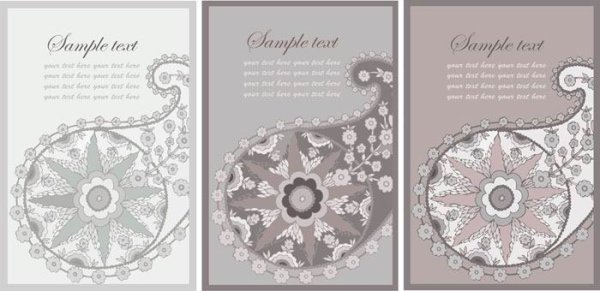 Nostalgic rustic decoration background card vector material -1