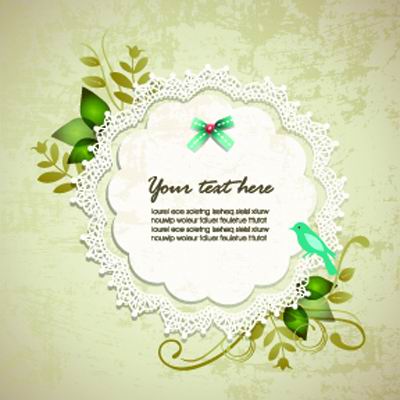 Elegant elements of collage design background vector -1