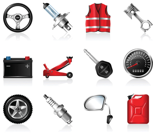 Car peripheral products icon - vector