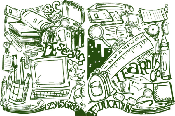 Cartoon hand-painted 03-- vector material