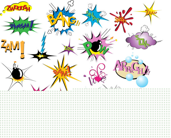 Cartoon explosion pattern 05 - vector material