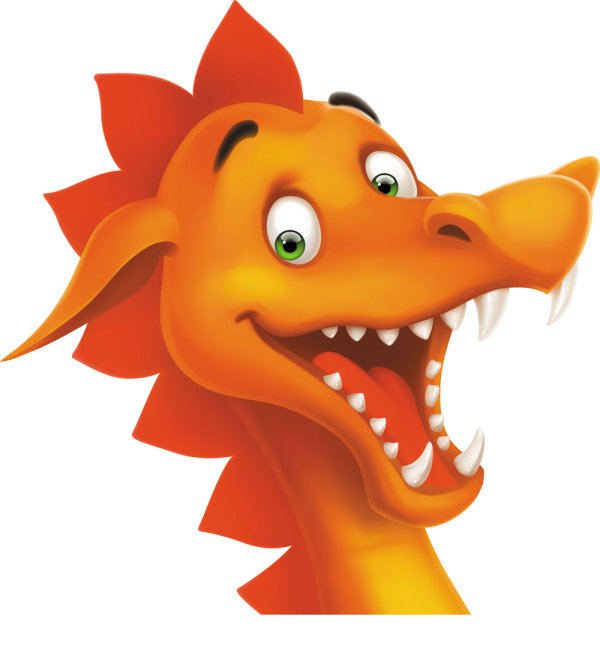 Cartoon dragon image 05 - vector
