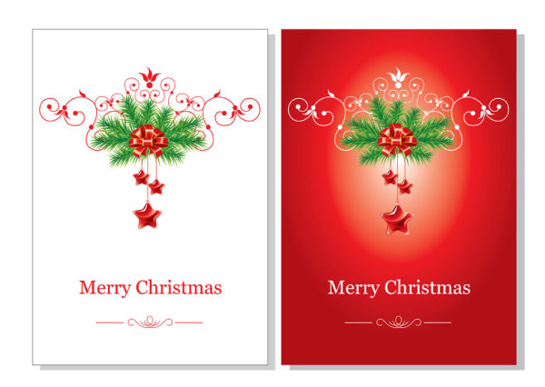 Beautiful Christmas card - vector material