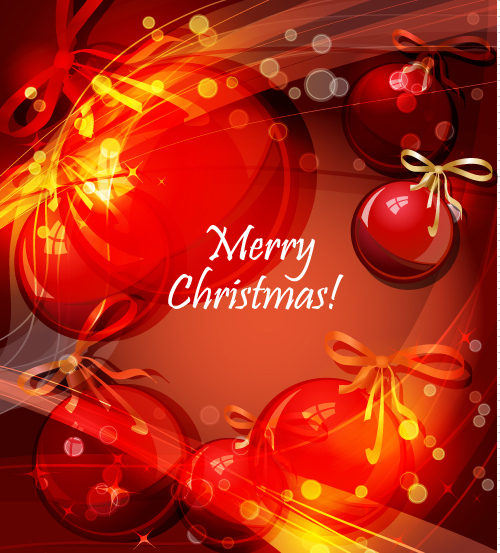 Gorgeous Christmas background 01 - vector material