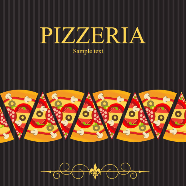 Pizza illustrator 04 - vector material
