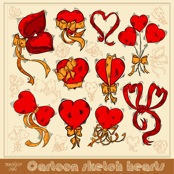 Beautifully hand-painted red 01 - vector material
