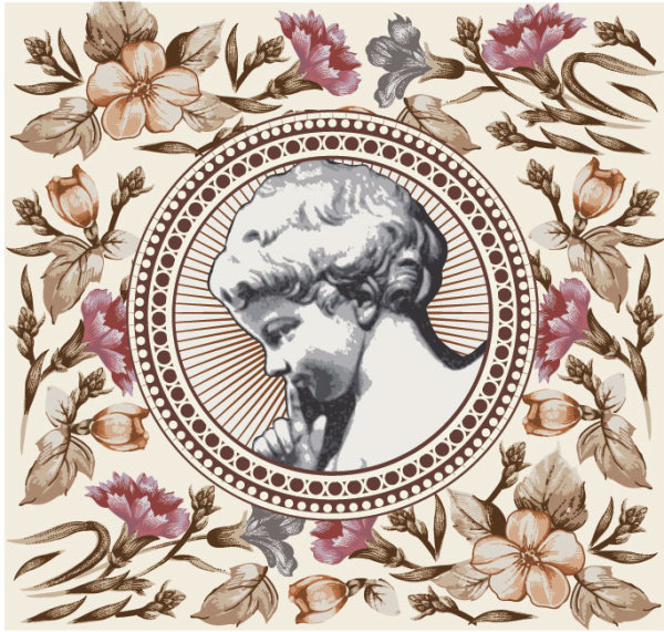 European pattern background 05 - vector material