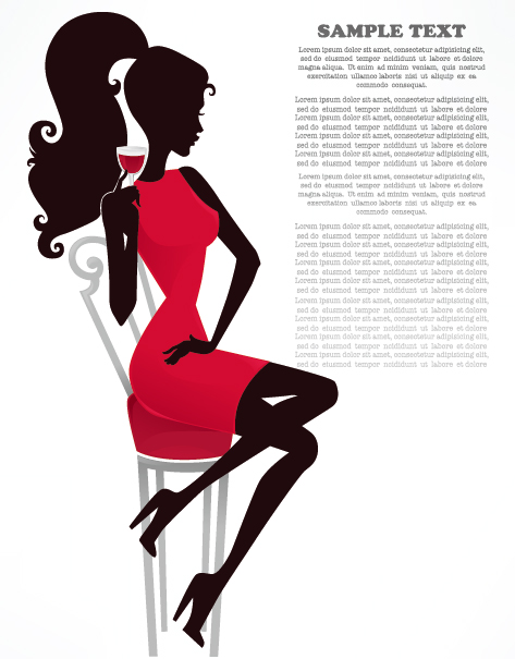 Fashion beauty silhouette 01 - Vector