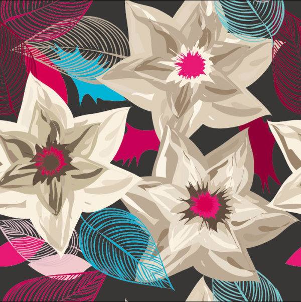 Patterns background 01 - vector material