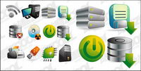 Three-dimensional computer icon vector material