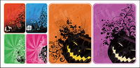 Halloween cards vector material