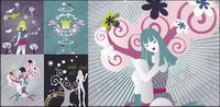 Alternative theme vector material girl