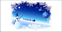 Lace snow snowflakes snowman vector material