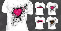 Trend of T-shirt template vector material