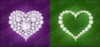 diamond heart-shaped vector material