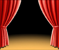 2 beautiful curtain vector of material