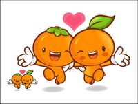Love the cartoon super fruit Vector 9