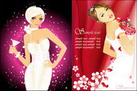 Fashion women vector material