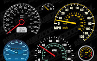 Car speedometer vector material