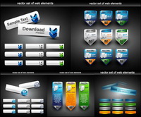 Web design decorative elements Vector -3