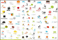 A variety of beautiful icons - vector material