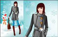 winter woman vector 5