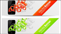 Trend pattern cell phone banner design vector -1