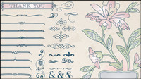 European-style lace pattern 02-- vector material