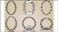European-style lace pattern 03-- vector material