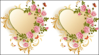 Exquisite roses butterfly Vector