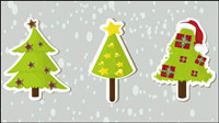 Christmas elements stickers 04 - vector material