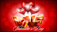 Fancy Valentine background 04 - vector material