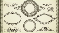 European lace pattern 02 - vector material