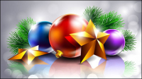 Beautiful Christmas decorative background 01 - vector material