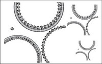 Round Lace Edge Vector material