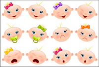 Cute baby picture vector