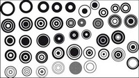 Series of black and white design elements vector material -1 (Simple Round)