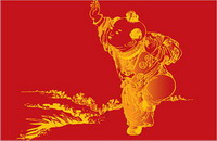 Children, bats vector material