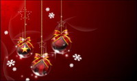 Christmas hanging ball Vector material