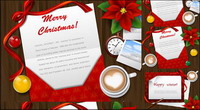 Christmas greeting cards Desktop Vector material