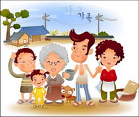 iClickart Cartoon Family illustrator vector material -1