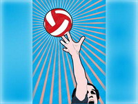 Volleyball vector material