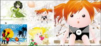 Vector material lovely illustrations of children 4
