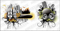 Music City illustrator vector material