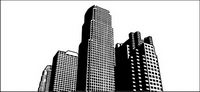City high-rise building material vector