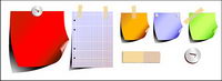Office paper notes vector material