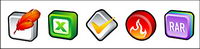 Three-dimensional computer cartoon icon transparent PNG