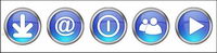 256x256 crystal blue circular icon PNG