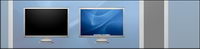 Large apple (mac) widescreen display icon png