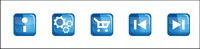 Crystal blue commonly used web design icon png